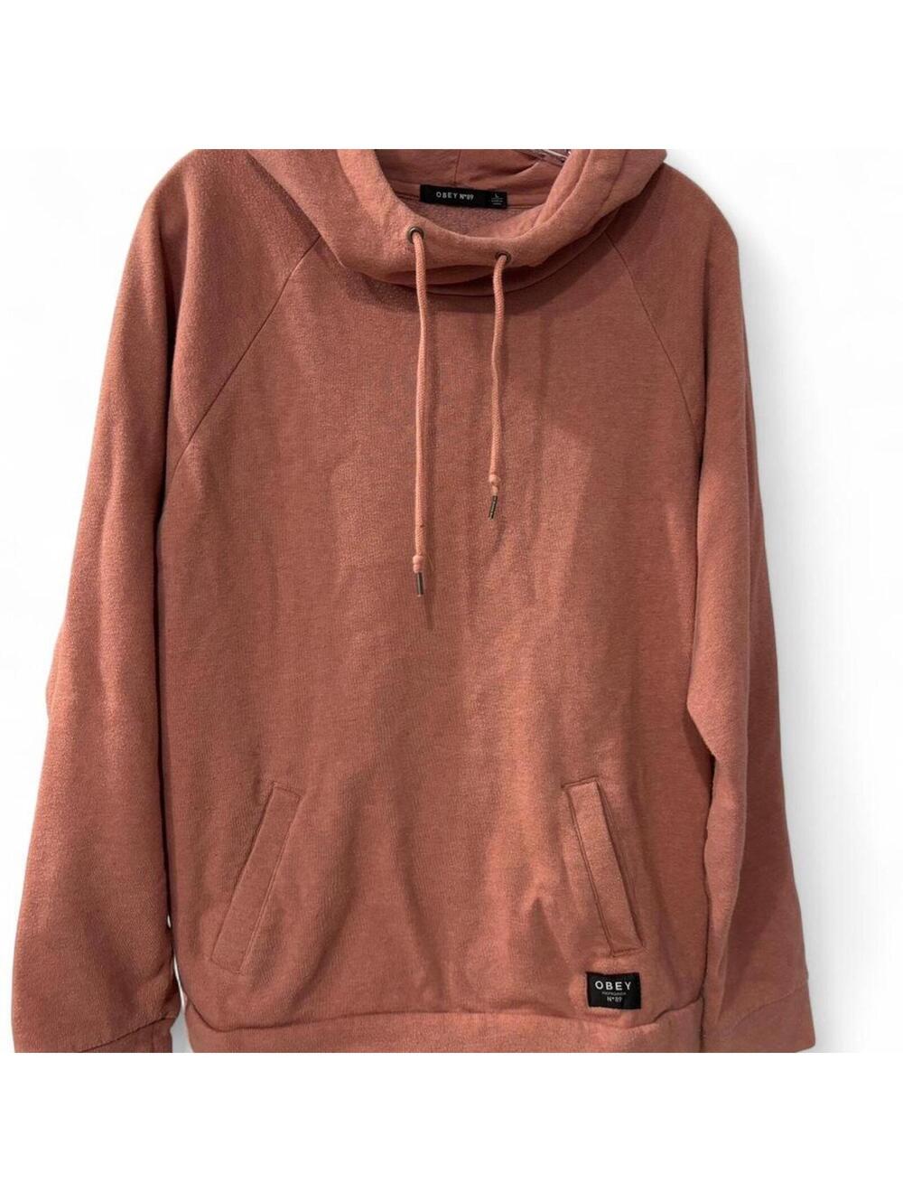 Obey Propaganda No. 89 Pullover Hoodie – Men’s Large – Rust / Clay Tone